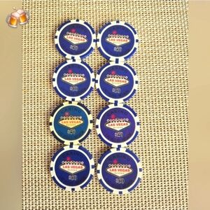 SET OF 6 Las Vegas Casino 50 Dollar Gaming Chips